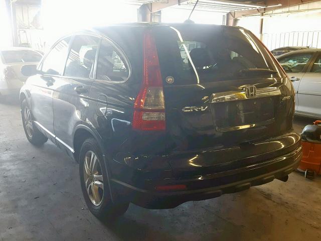 5J6RE4H72BL092483 - 2011 HONDA CR-V EXL BLACK photo 3