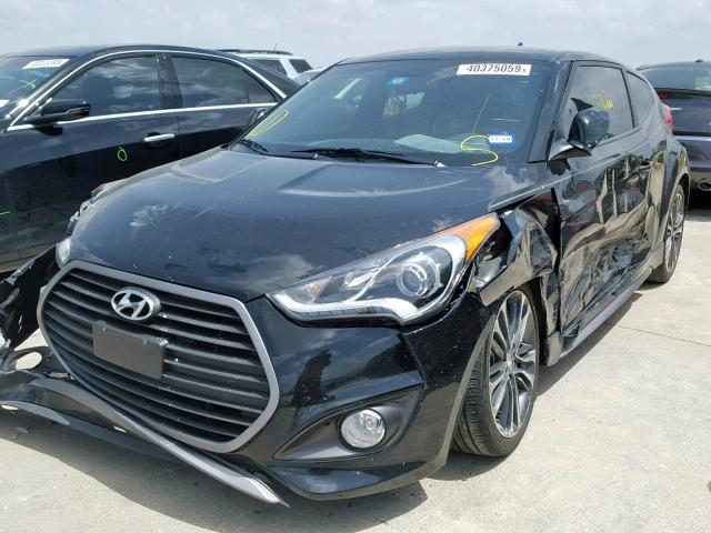 KMHTC6AE9HU313615 - 2017 HYUNDAI VELOSTER T BLACK photo 2