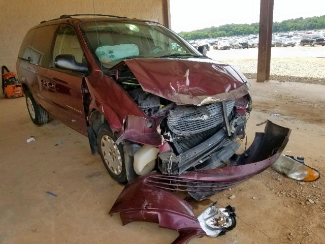 2C4GP44331R350624 - 2001 CHRYSLER TOWN & COU MAROON photo 1