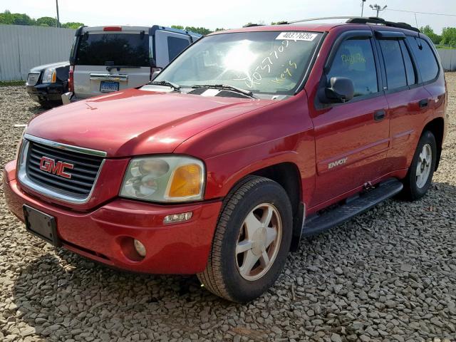 1GKDT13S422447664 - 2002 GMC ENVOY RED photo 2