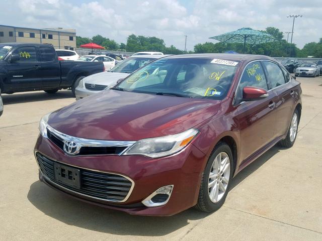 4T1BK1EB3DU047424 - 2013 TOYOTA AVALON BAS BURGUNDY photo 2