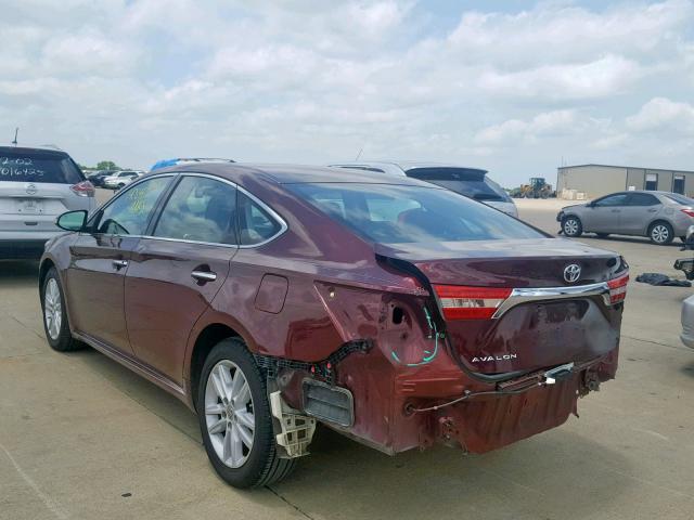 4T1BK1EB3DU047424 - 2013 TOYOTA AVALON BAS BURGUNDY photo 3