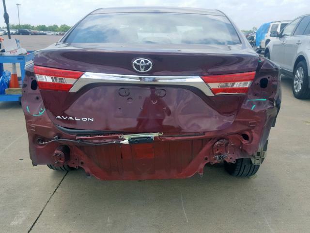 4T1BK1EB3DU047424 - 2013 TOYOTA AVALON BAS BURGUNDY photo 9