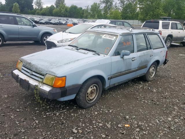 1FAPP2894HW339934 - 1987 FORD ESCORT GL BLUE photo 2