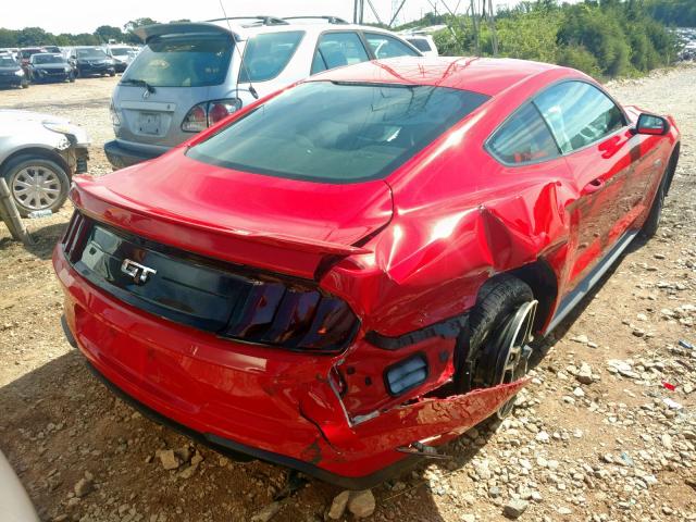 1FA6P8CF0J5161754 - 2018 FORD MUSTANG GT RED photo 4