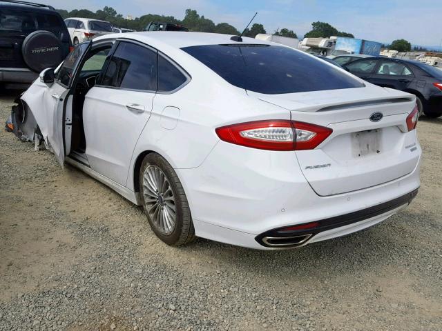 3FA6P0K90ER178747 - 2014 FORD FUSION TIT WHITE photo 3