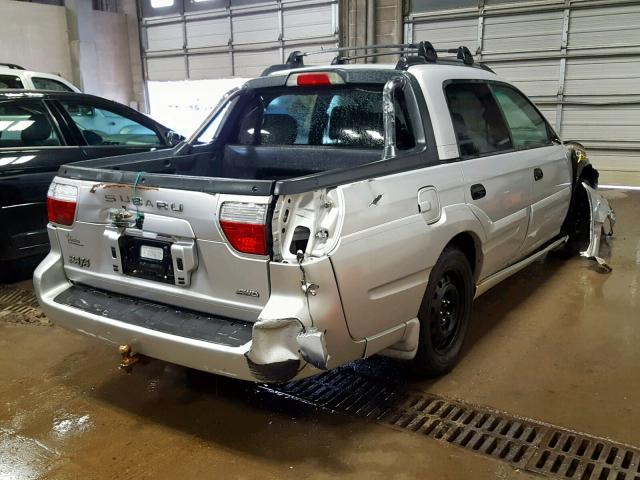 4S4BT62C637115171 - 2003 SUBARU BAJA SPORT SILVER photo 4