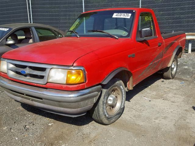 1FTCR10X6STA61361 - 1995 FORD RANGER RED photo 2