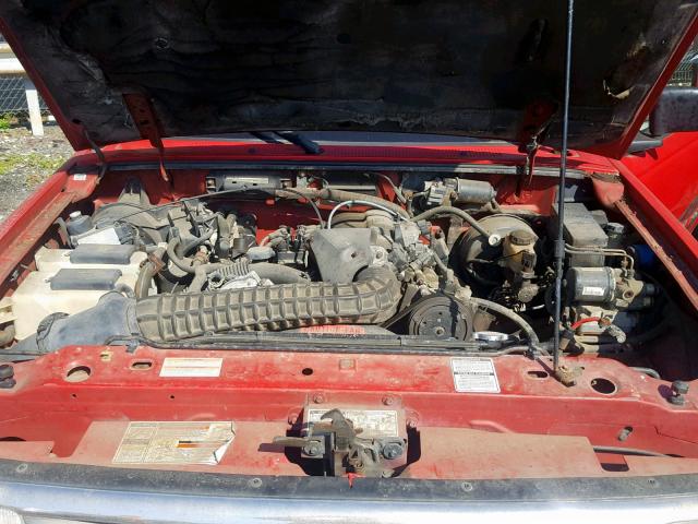 1FTCR10X6STA61361 - 1995 FORD RANGER RED photo 7