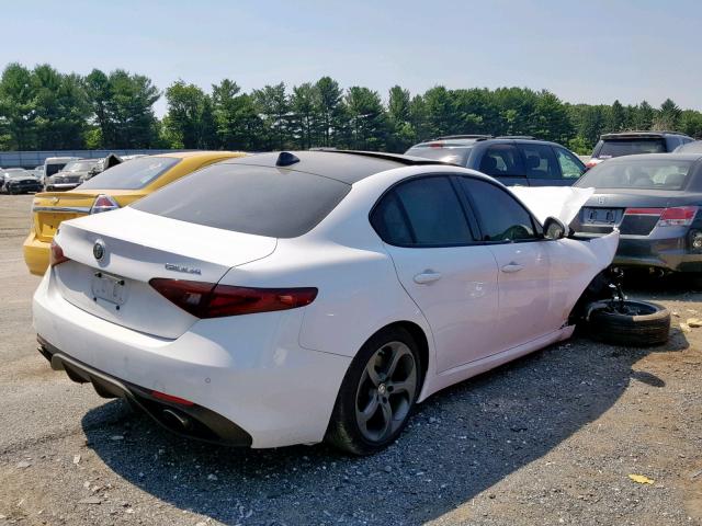 ZARFAEDN0H7550298 - 2017 ALFA ROMEO GIULIA Q4 WHITE photo 4