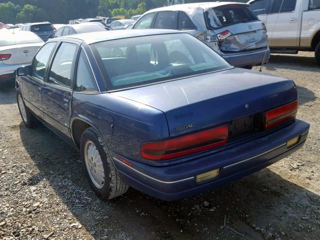 2G4WB55L3R1472243 - 1994 BUICK REGAL CUST BLUE photo 3