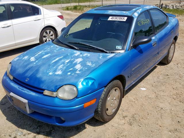 3B3ES47Y4XT529064 - 1999 DODGE NEON HIGHL BLUE photo 2