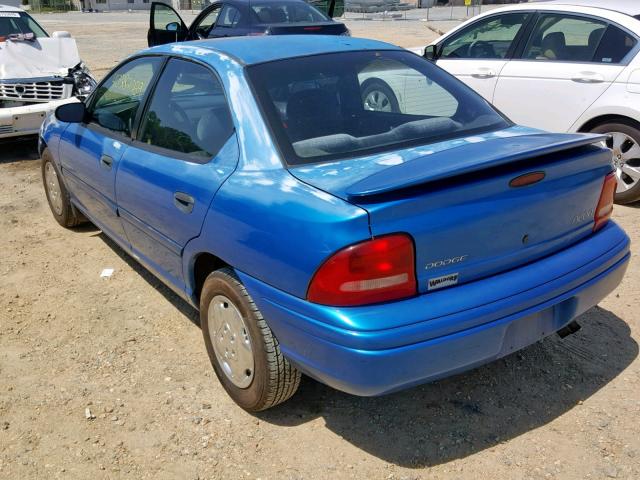 3B3ES47Y4XT529064 - 1999 DODGE NEON HIGHL BLUE photo 3