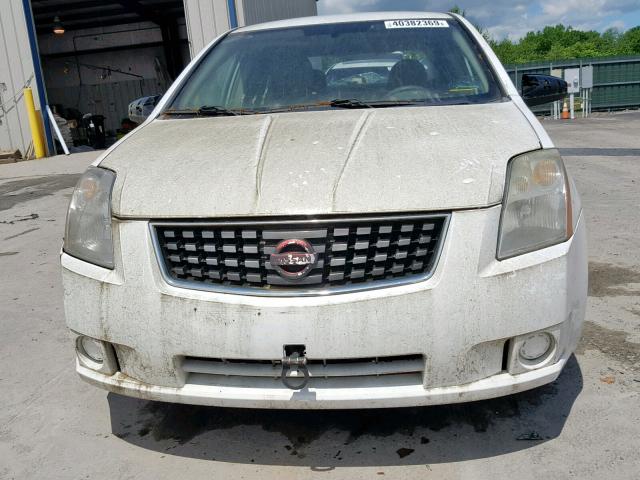 3N1AB61E58L626284 - 2008 NISSAN SENTRA 2.0 WHITE photo 9