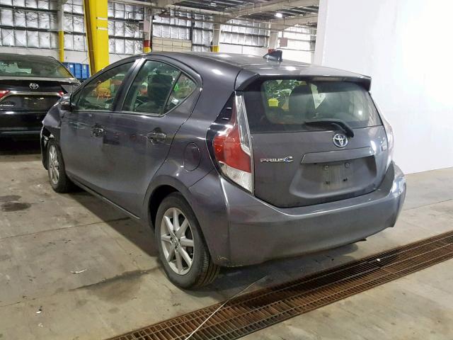 JTDKDTB30F1088007 - 2015 TOYOTA PRIUS C GRAY photo 3