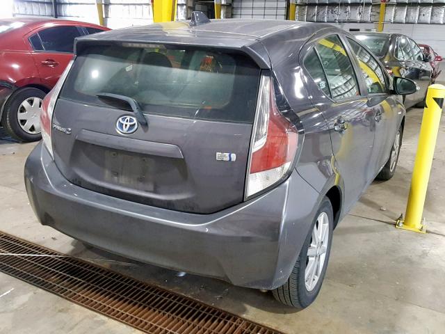 JTDKDTB30F1088007 - 2015 TOYOTA PRIUS C GRAY photo 4