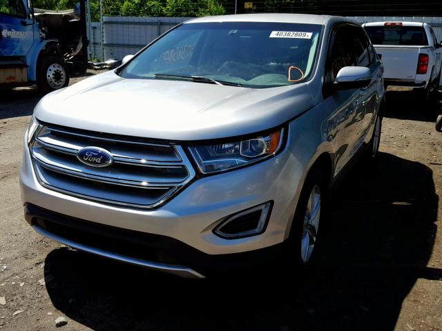 2FMPK4J90GBB08880 - 2016 FORD EDGE SEL SILVER photo 2