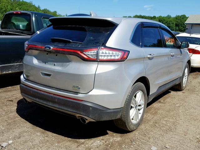 2FMPK4J90GBB08880 - 2016 FORD EDGE SEL SILVER photo 4