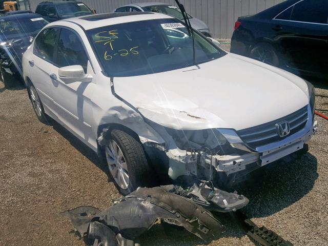 1HGCR2F84DA080593 - 2013 HONDA ACCORD EXL WHITE photo 1