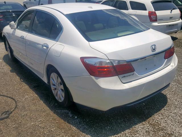 1HGCR2F84DA080593 - 2013 HONDA ACCORD EXL WHITE photo 3