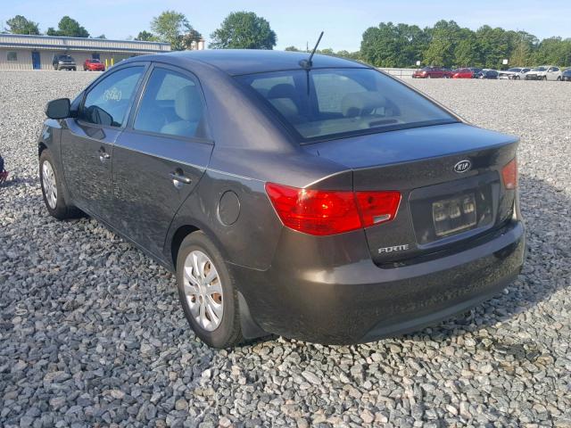 KNAFU4A29B5421496 - 2011 KIA FORTE EX GRAY photo 3