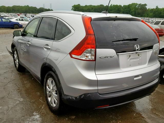 JHLRM4H78CC019678 - 2012 HONDA CR-V EXL SILVER photo 3