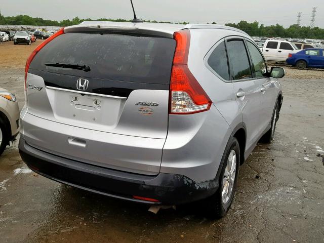 JHLRM4H78CC019678 - 2012 HONDA CR-V EXL SILVER photo 4