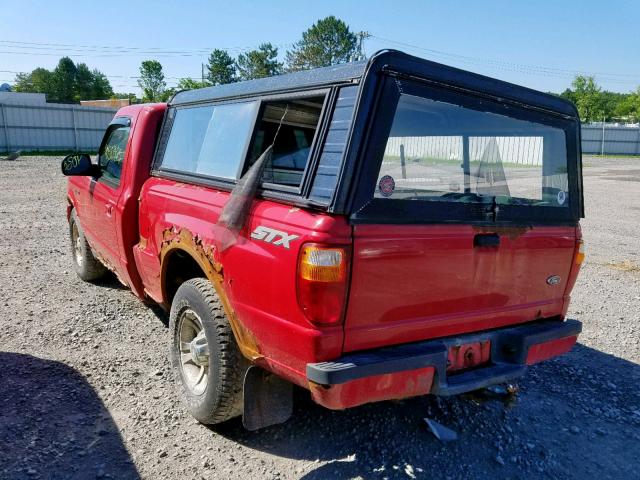 1FTYR10U15PA53189 - 2005 FORD RANGER RED photo 3