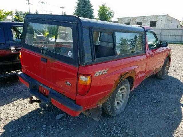 1FTYR10U15PA53189 - 2005 FORD RANGER RED photo 4