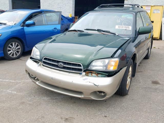 4S3BH686817670840 - 2001 SUBARU LEGACY OUT GREEN photo 2