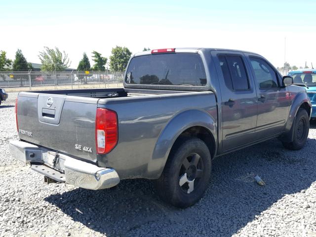 1N6AD07W57C463552 - 2007 NISSAN FRONTIER C GRAY photo 4