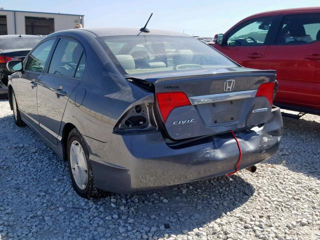 JHMFA36279S016777 - 2009 HONDA CIVIC HYBR GRAY photo 3