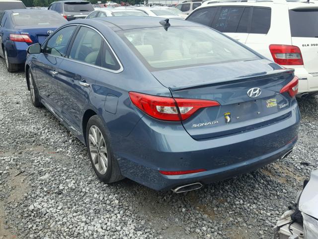 5NPE34AF4GH290800 - 2016 HYUNDAI SONATA SPO BLUE photo 3