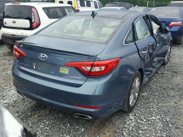 5NPE34AF4GH290800 - 2016 HYUNDAI SONATA SPO BLUE photo 4