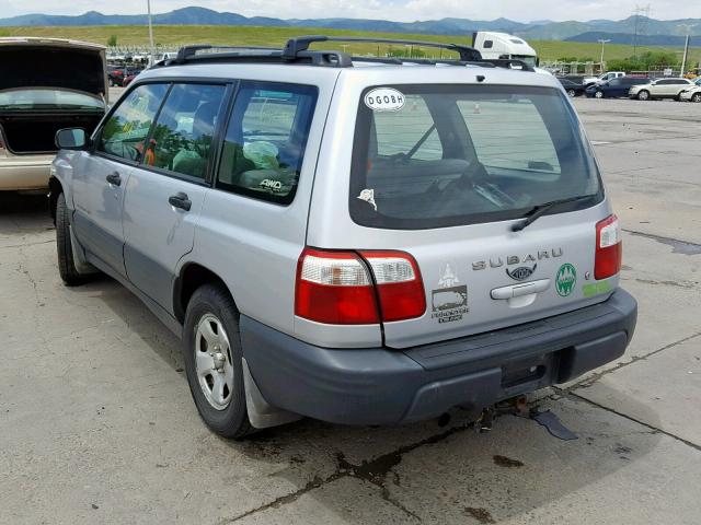 JF1SF63592H742621 - 2002 SUBARU FORESTER L SILVER photo 3