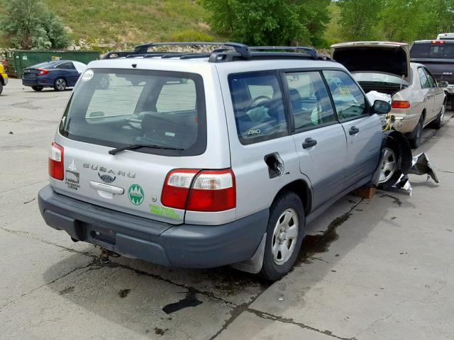 JF1SF63592H742621 - 2002 SUBARU FORESTER L SILVER photo 4