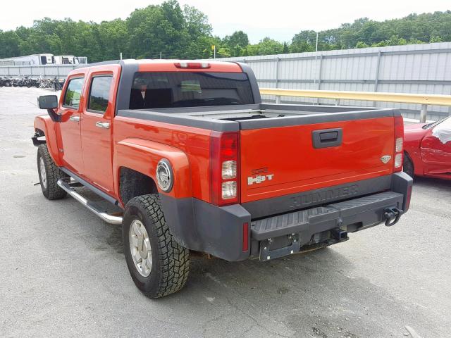 5GNEN13L098100150 - 2009 HUMMER H3T ALPHA ORANGE photo 3