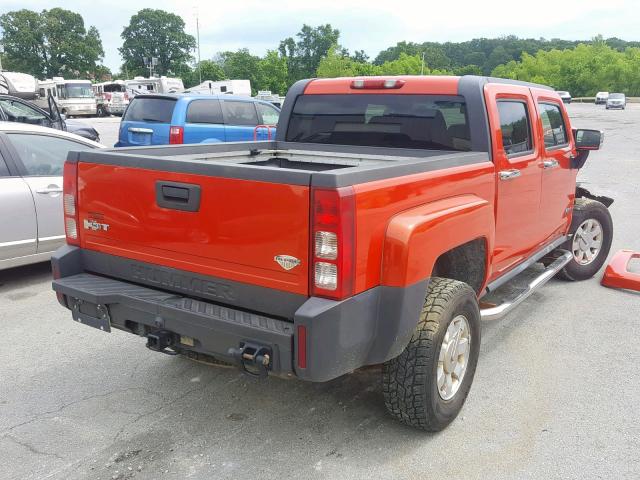 5GNEN13L098100150 - 2009 HUMMER H3T ALPHA ORANGE photo 4