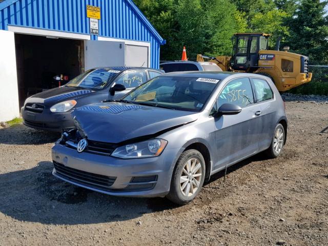 3VW817AU4GM002266 - 2016 VOLKSWAGEN GOLF BASE 灰色 照片 2