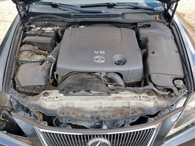 JTHBK262765013801 - 2006 LEXUS IS 250 GRAY photo 7