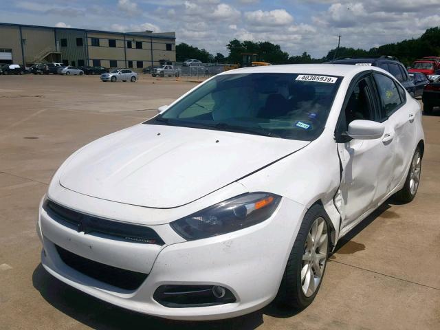 1C3CDFBA1DD289967 - 2013 DODGE DART SXT WHITE photo 2