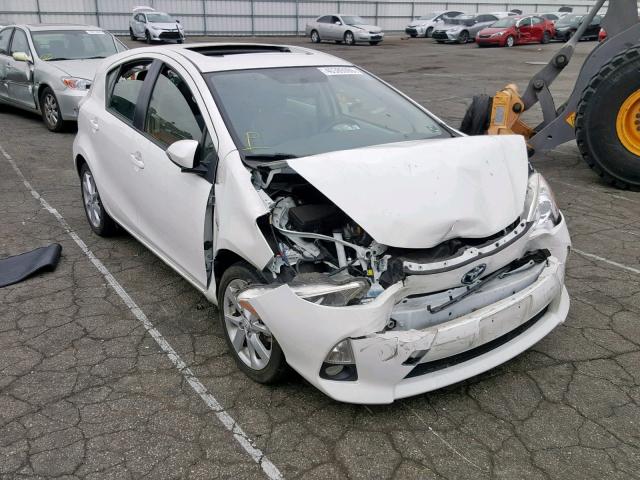 JTDKDTB39E1075027 - 2014 TOYOTA PRIUS C WHITE photo 1