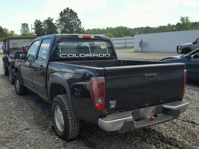 1GCDT136368118374 - 2006 CHEVROLET COLORADO BLACK photo 3