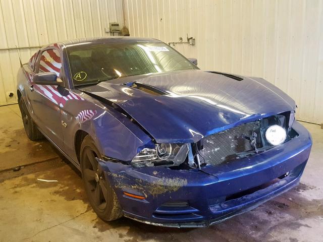 1ZVBP8CF5E5203637 - 2014 FORD MUSTANG GT BLUE photo 1