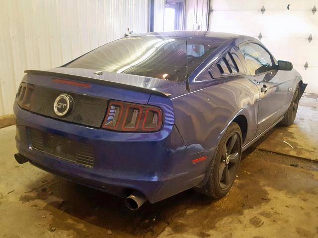 1ZVBP8CF5E5203637 - 2014 FORD MUSTANG GT BLUE photo 4