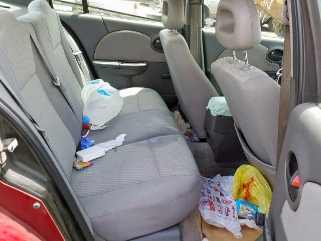 1G8AJ55F27Z155113 - 2007 SATURN ION LEVEL RED photo 6