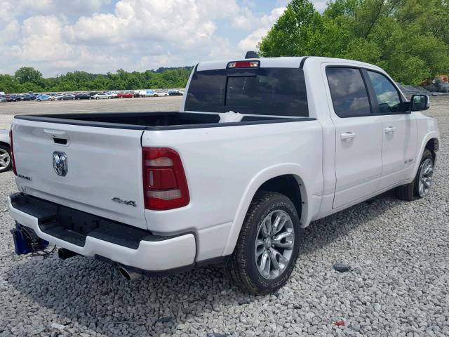 1C6SRFJT7KN727336 - 2019 RAM 1500 LARAM WHITE photo 4