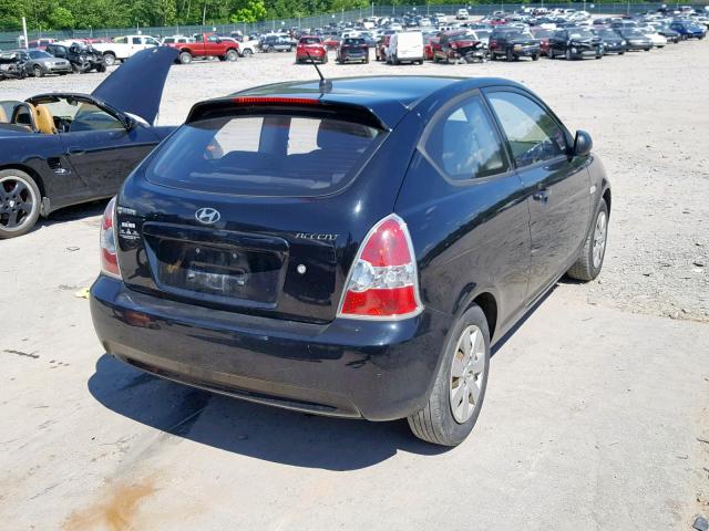 KMHCM3AC5BU195905 - 2011 HYUNDAI ACCENT GL BLACK photo 4