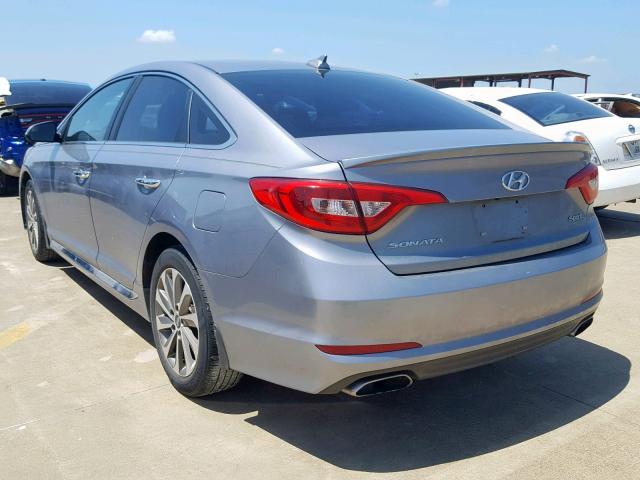 5NPE34AF0GH371244 - 2016 HYUNDAI SONATA SPO GRAY photo 3