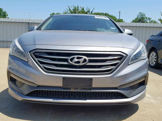 5NPE34AF0GH371244 - 2016 HYUNDAI SONATA SPO GRAY photo 9